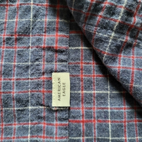 American Eagle Men's Flannel Classic Fit Size Medium - Picture 2 of 5